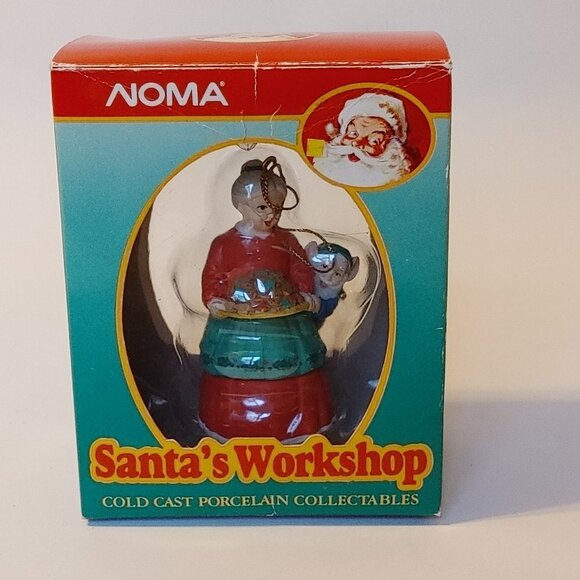 VINTAGE NOMA Santa's Workshop Mrs. Claus Ornament with Box Cold Cast Porcelain - Picture 2 of 14